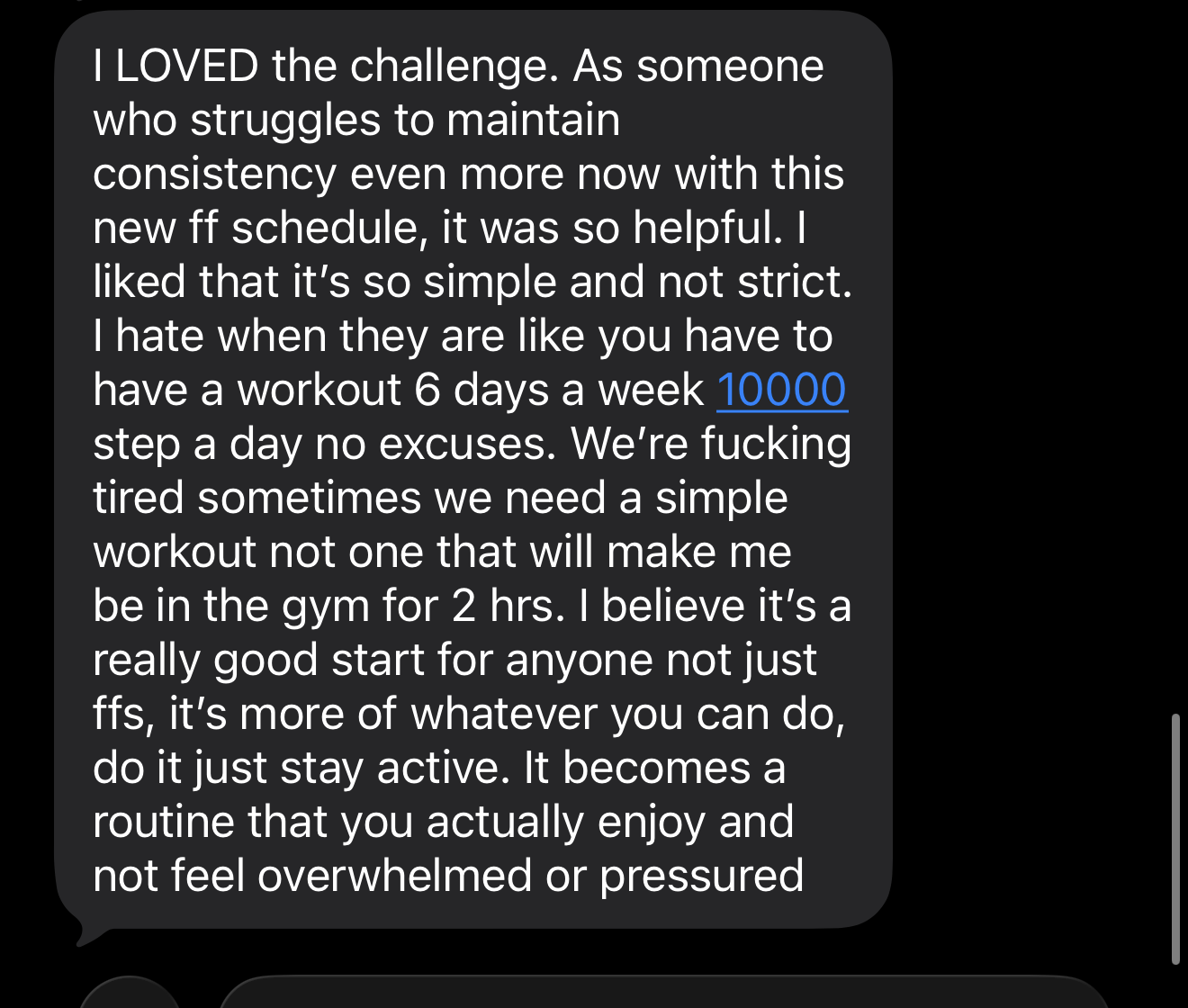 Alejandra challenge feedback about a simple and realistic experience