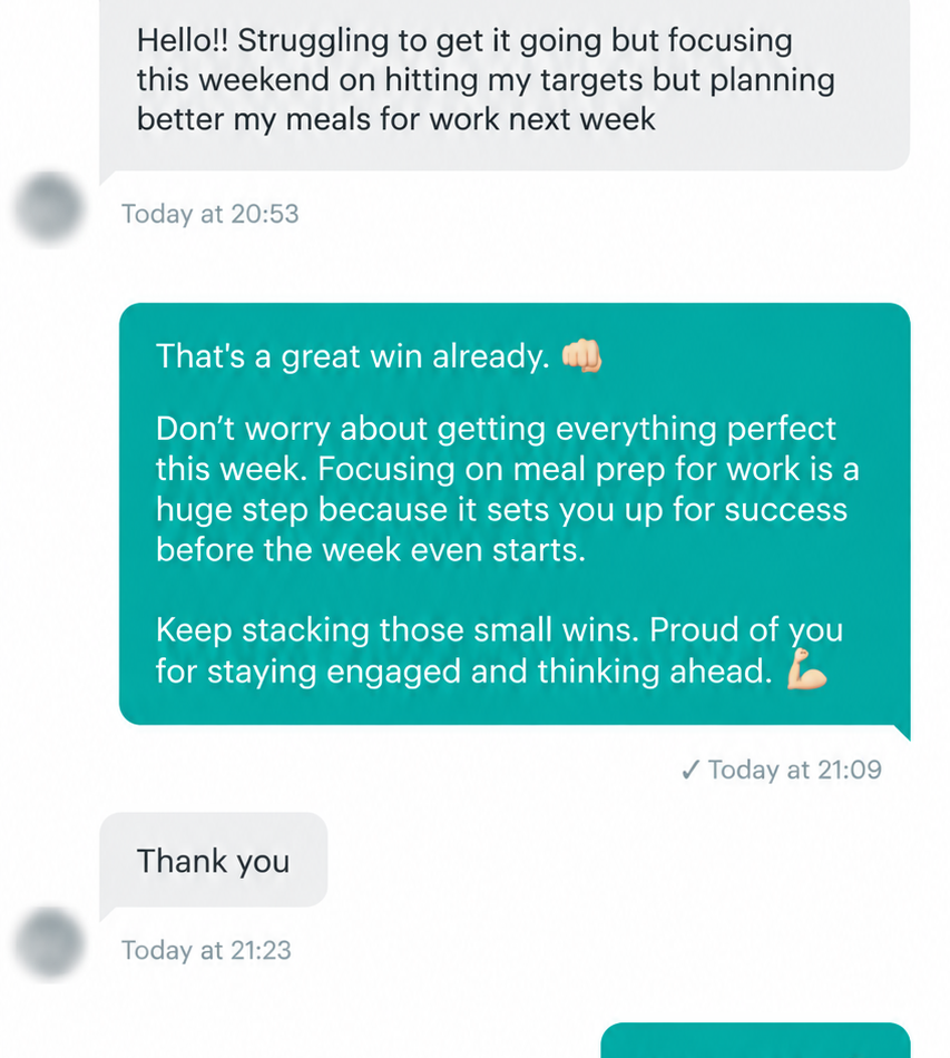 Participant planning around an imperfect week